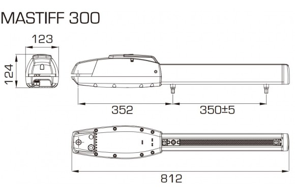 Set Automatizare Porți Batante MASTIFF 300 BiFolding